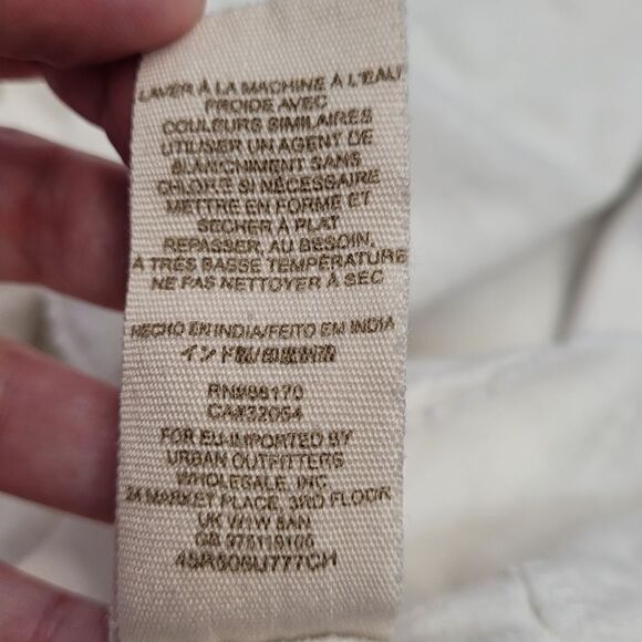 FREE PEOPLE white peplum cutout flowy tunic top with keyhole back L - Picture 5 of 8